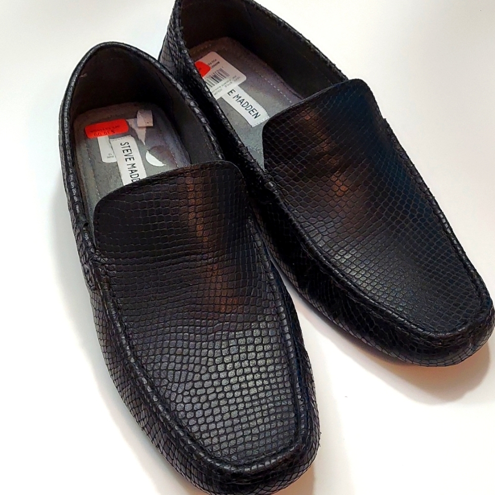 Steve Madden, Embossed Leather Driver Loafer